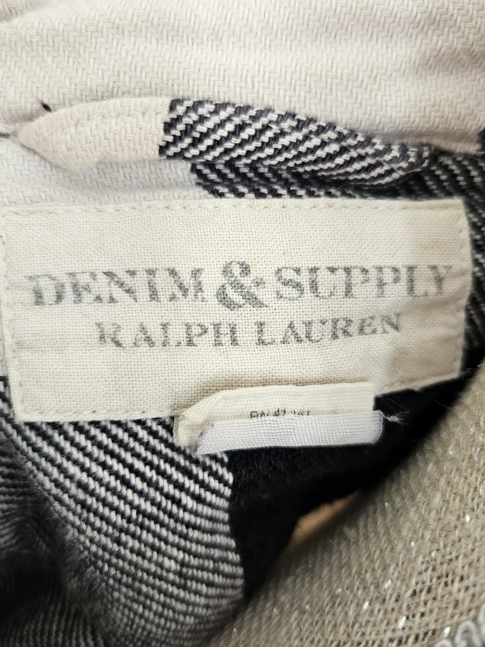 Ralph Lauren Denim & Supply Black and White Plaid Shirt - Picture 4 of 5
